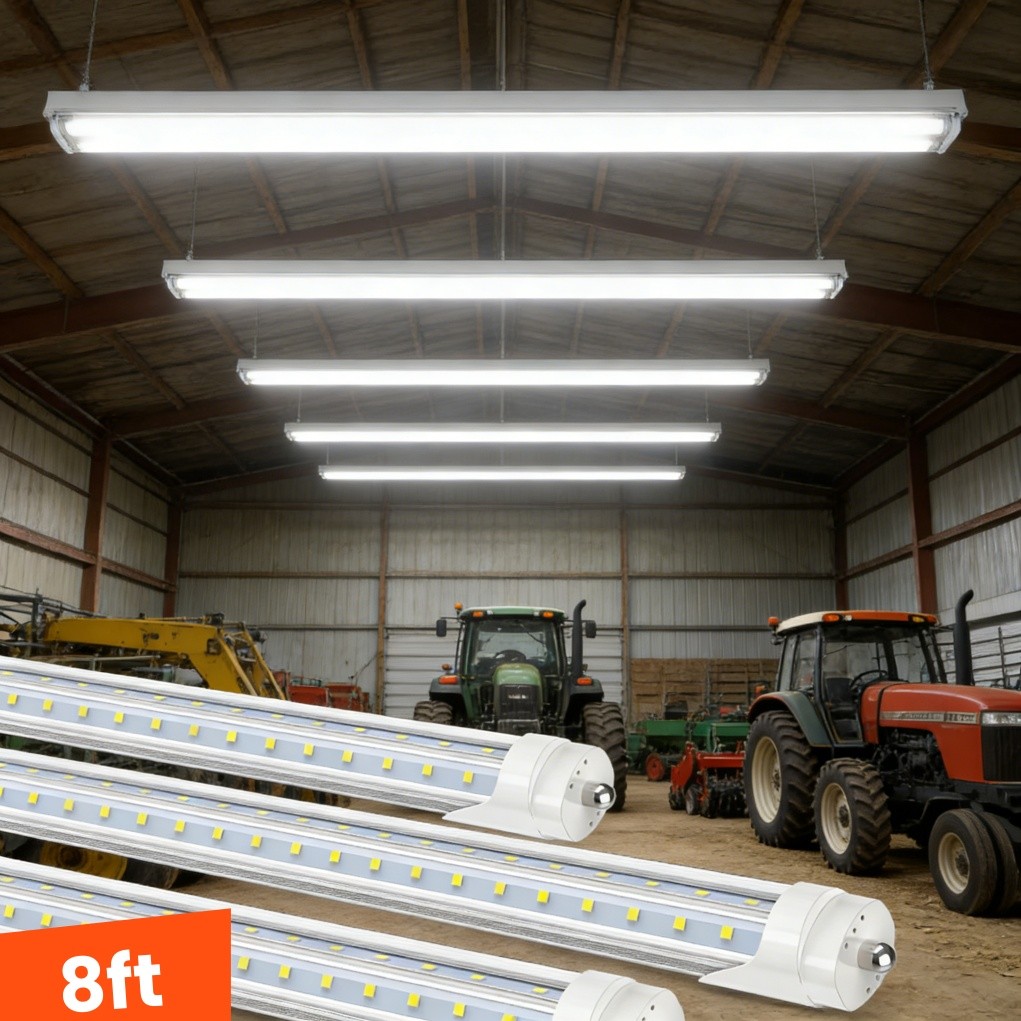 8-PACK 8FT LED Tube Light Bulbs 72W Single Pin 5000K 6000K T8 LED Shop Light T12 gallery