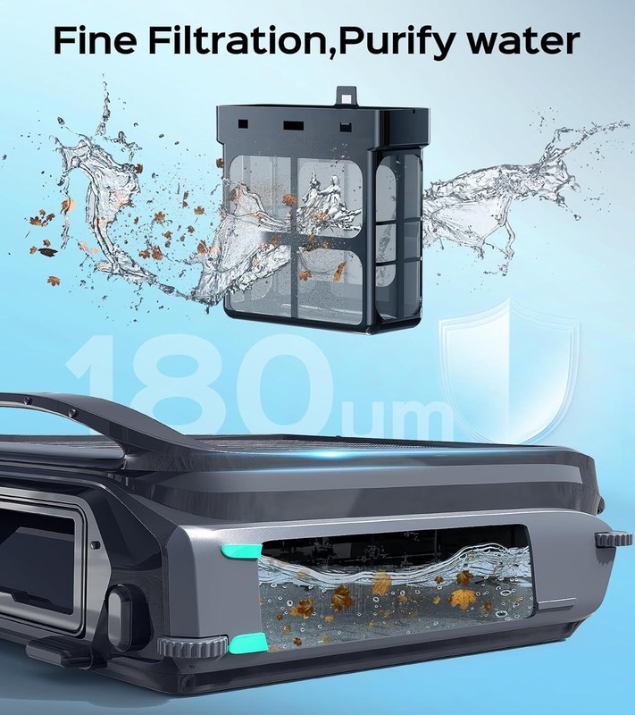 WYBOT F1 Pool Skimmer Solar Powered Pool Surface Vacuum Robotic Pool Cleaner gallery