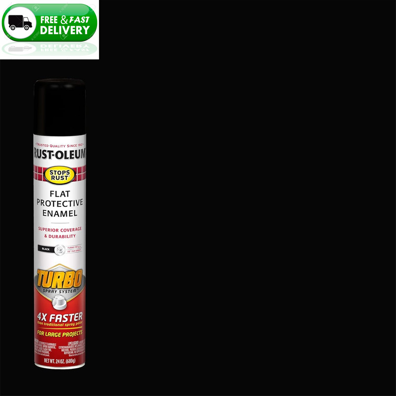 376298-6PK Stops Rust Turbo Spray System Spray Paint, 24 Oz, Flat Black, 6 Pack gallery