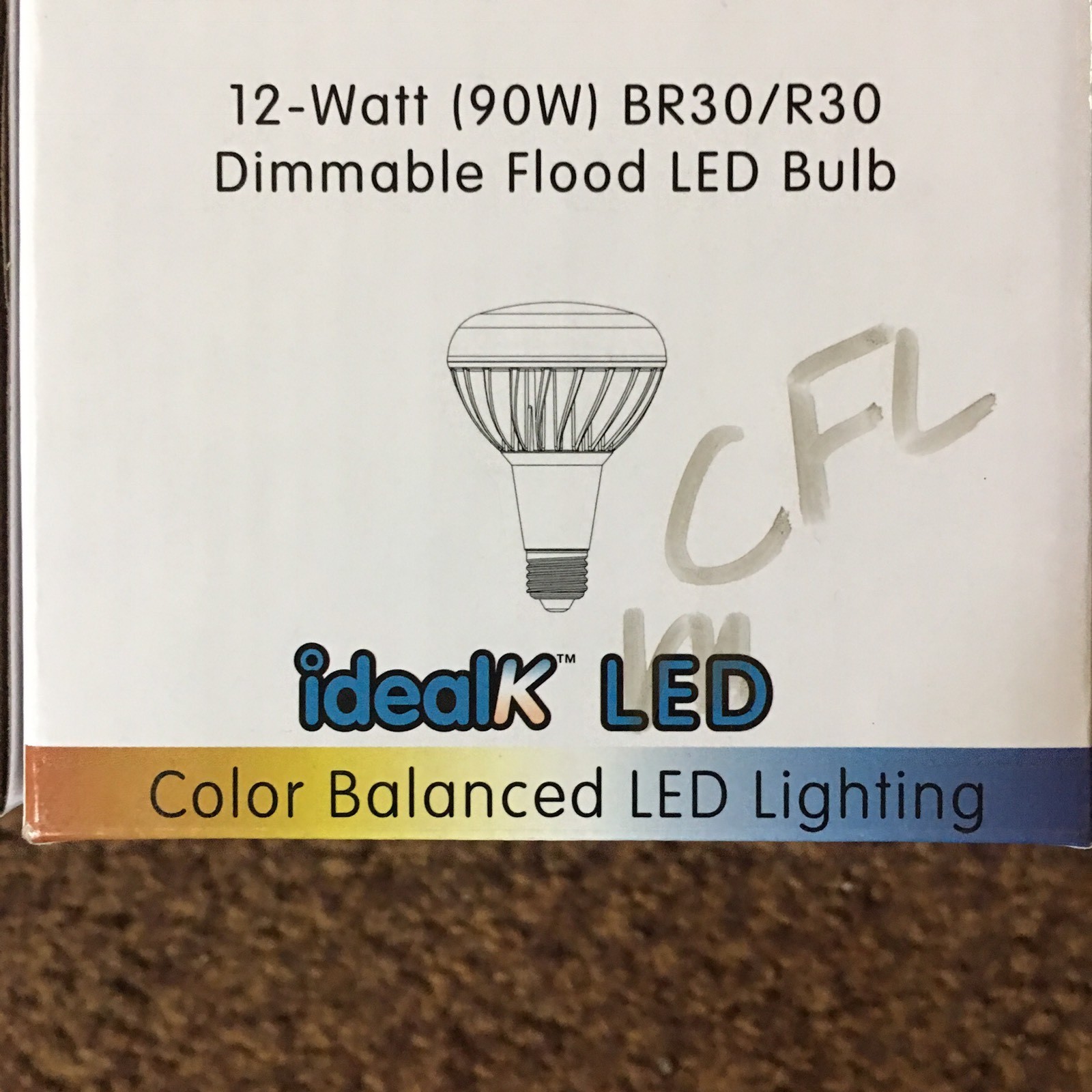 Dimmable Flood CFL Bulbs 12 Watt 90W BR30 R39 Low Power 900 Lumens lot of 6 gallery
