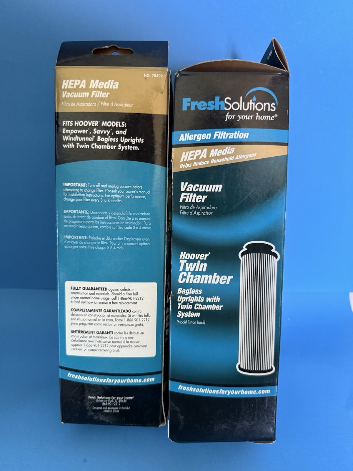 2- Hoover Vacuum Filter FRESH SOLUTIONS Allergen Filtration Twin Chamber NEW gallery