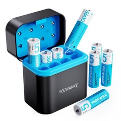 Rechargeable AA Batteries with Charger, 8 Pack 8 Slot 1.5V High Power 3600mWh…