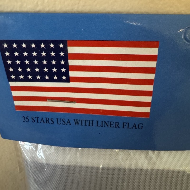3x5 35-Star U.S. Flag Lined Super-Polyester Canvas Header Brass Grommets gallery