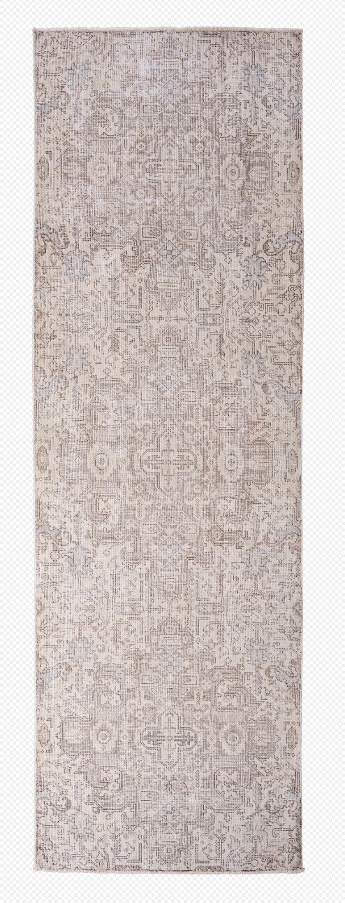 Hand knotted Vintage Antique Distressed Muted Oriental Area Rug 4x12 gallery