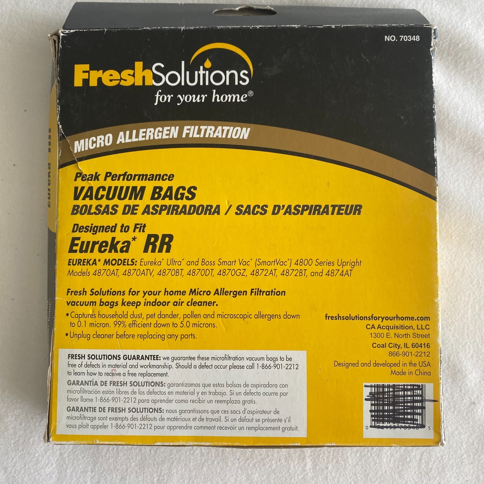 Fresh Solutions 3 Eureka Vacuum Bags Style RR Micro Allergen Filtration NEW gallery