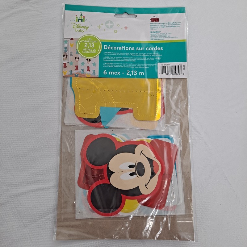 Mickey Mouse String Decorations First Birthday Party 7 Ft Long Six Pieces gallery