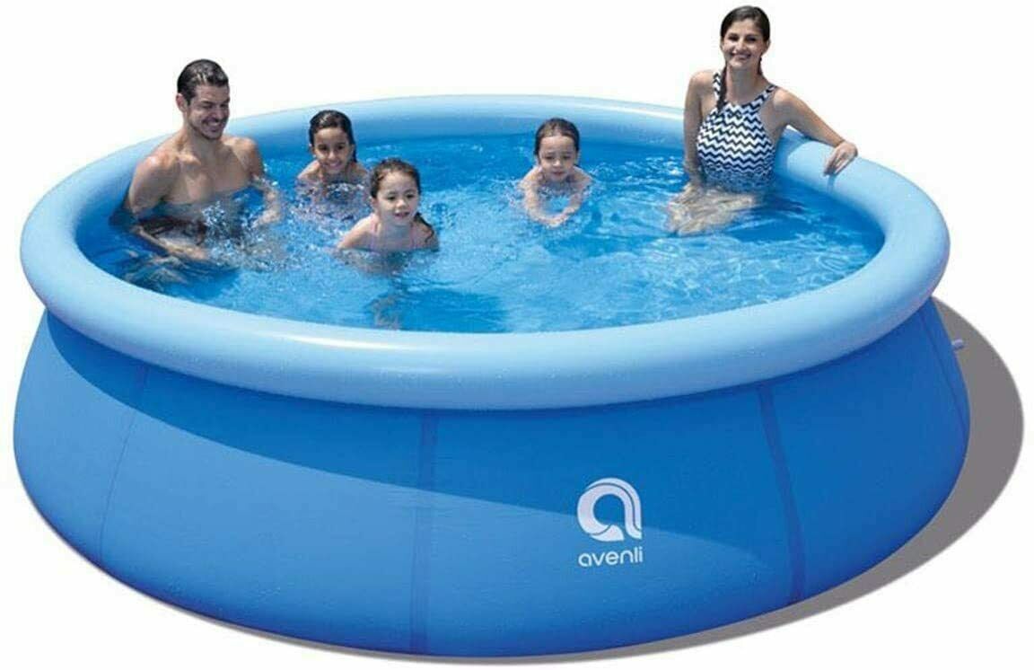 8ft x 25in Above Ground Inflatable Round Swimming Pool for Kids Outdoor gallery