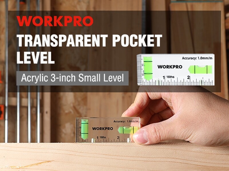 WORKPRO 3Inch Mini Level Tool Small Level Magnetic Level with 2 Bubbles 90°/180° gallery