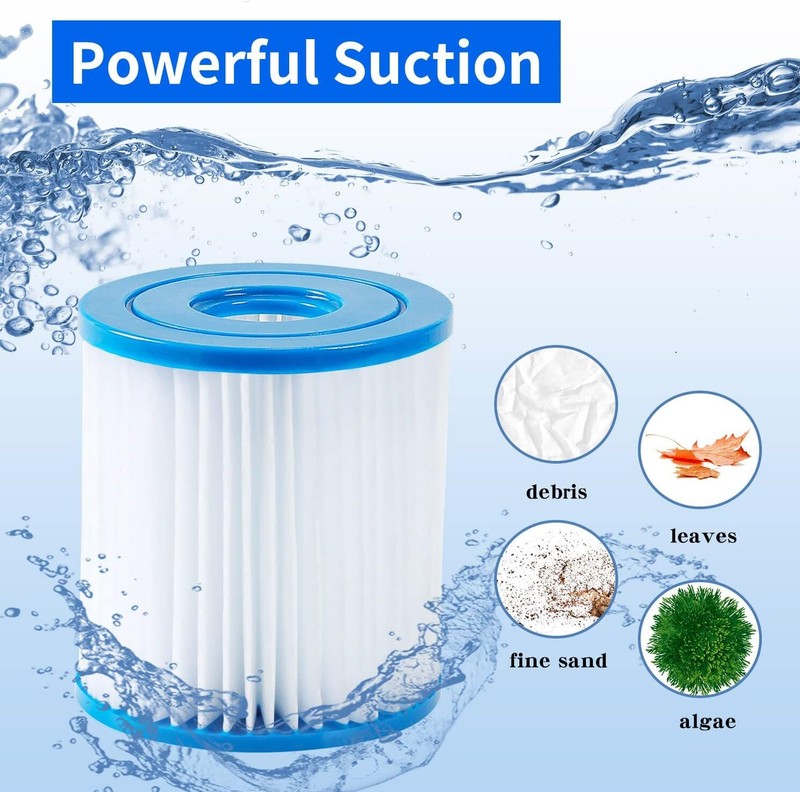 High-Efficiency Type I Pool Filter Cartridge for Summer Waves 300/330 White gallery