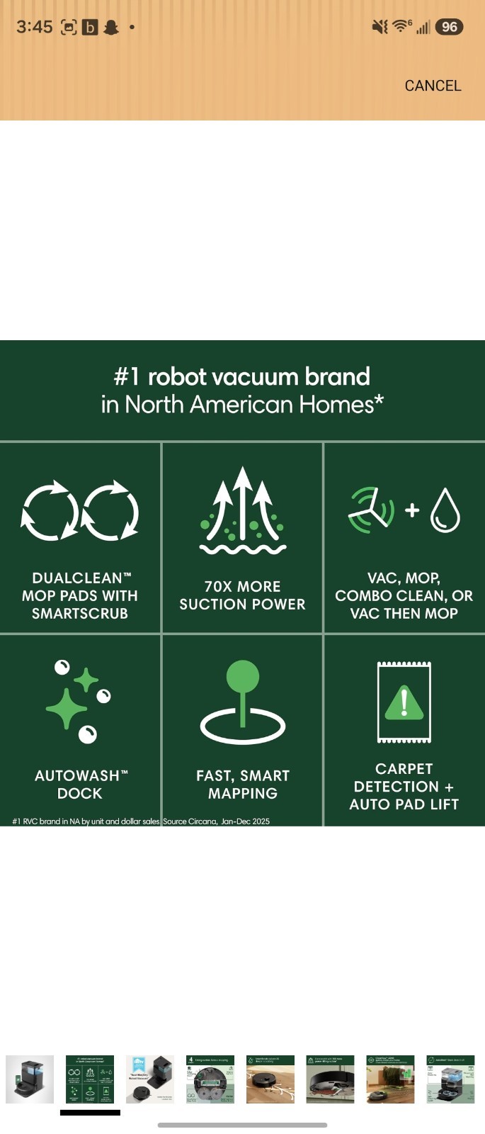 iRobot Roomba Plus 405 Combo Robot Vacuum & Mop AutoWash Dock LiDAR BRAND NEW gallery