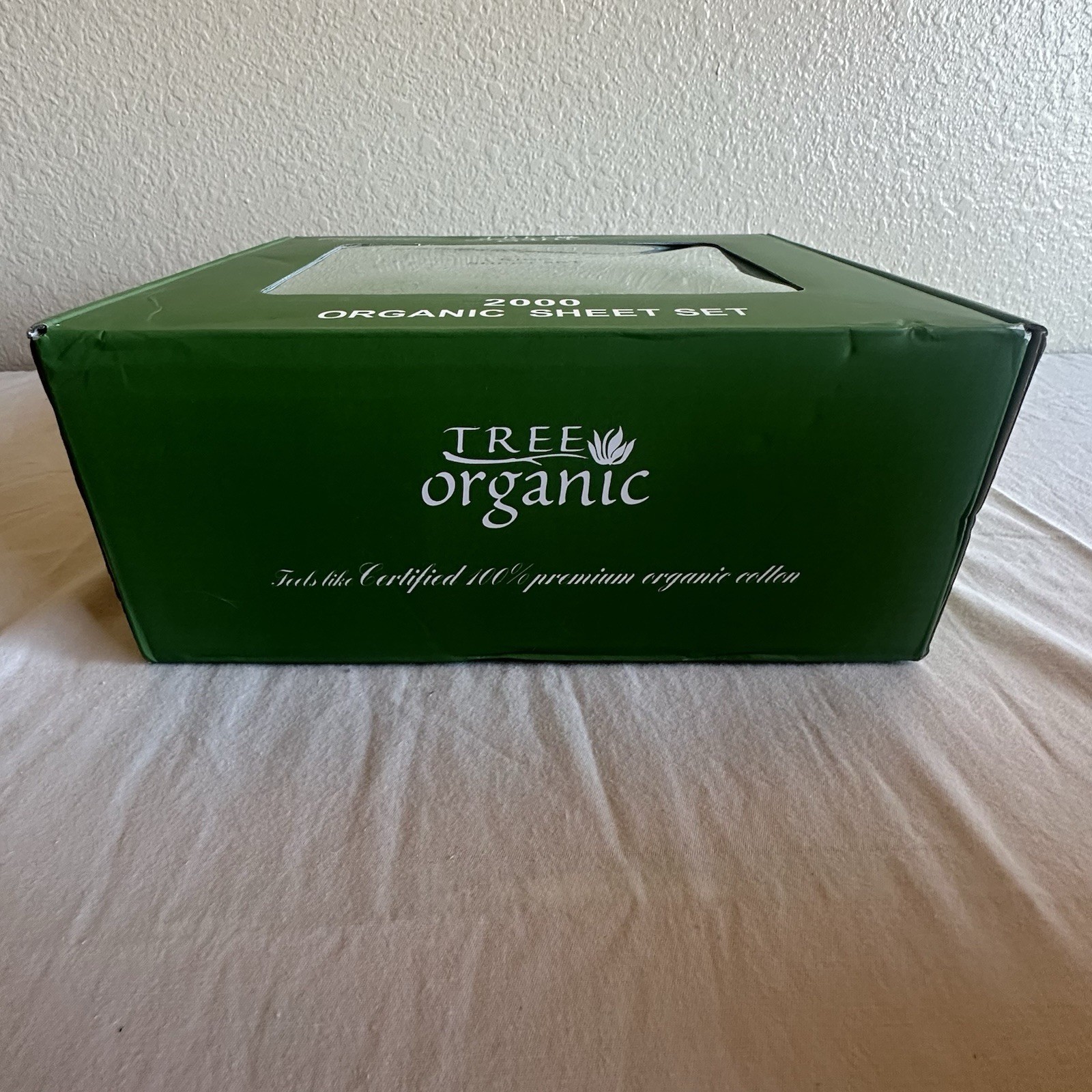 Tree Organic 100% Premium Quality Cotton 2000 King Sheet Set Green New In Box gallery