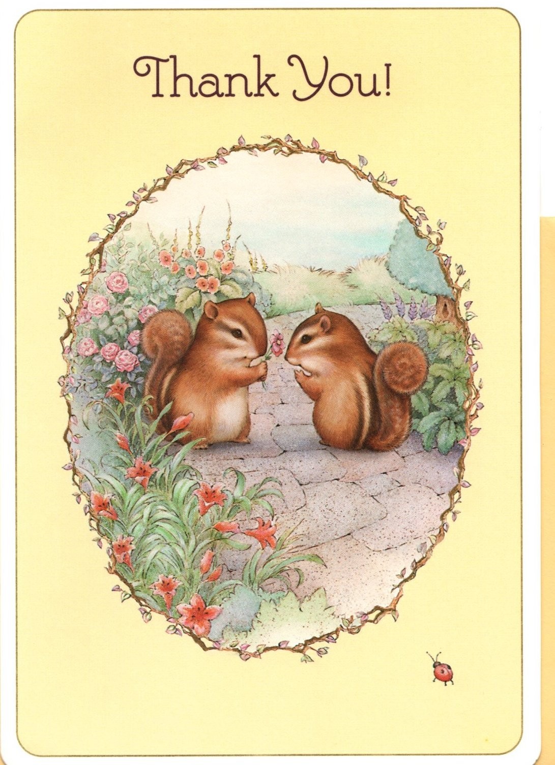 Thank You So Much Thanks Chipmunks Chipmunk Ladybug Ambassador Greeting Card gallery
