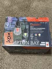 PARTS Hampton Bay Smart Black 12-Light 24ft ASIS FOR PARTS READ DESCRIPTION