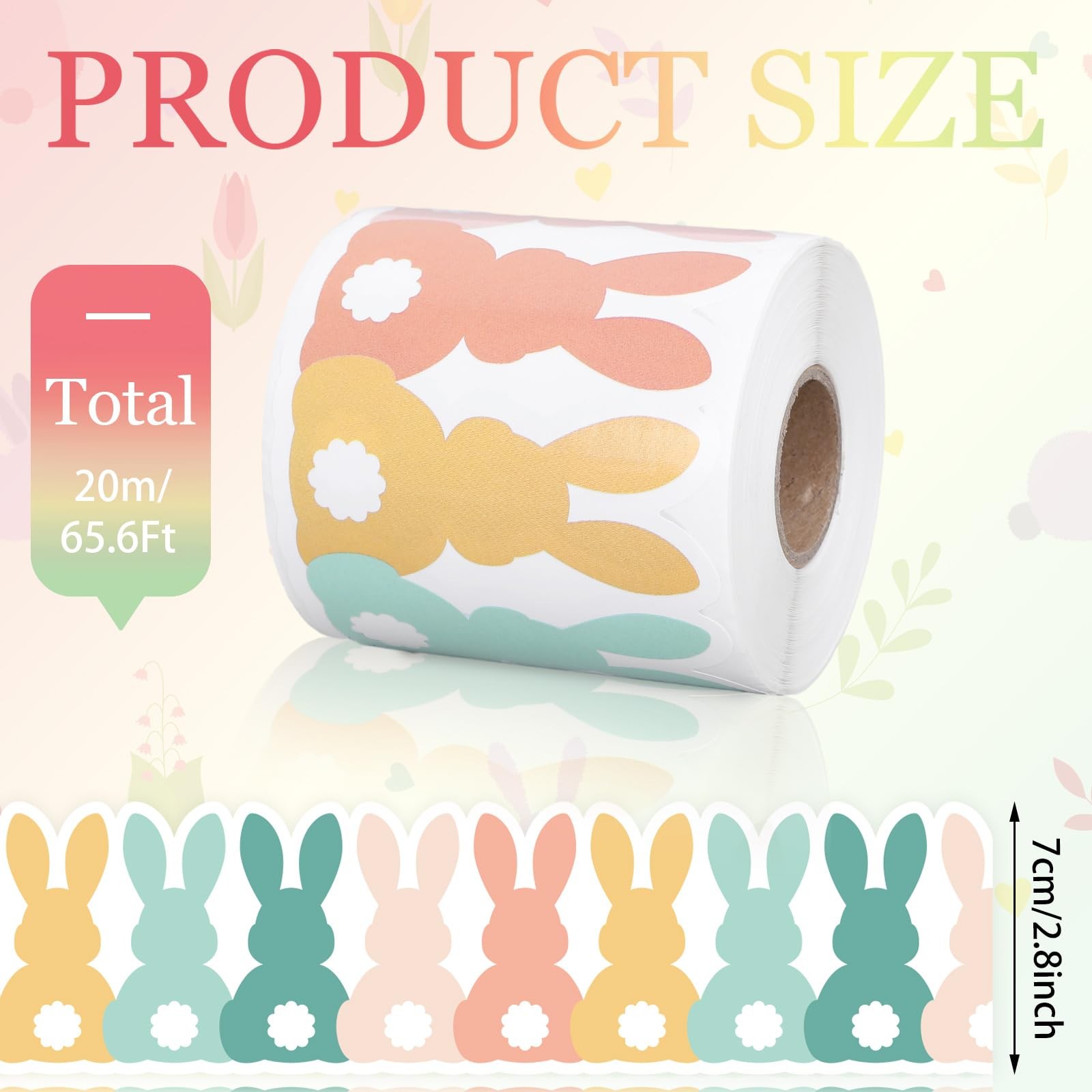65.6 Ft Easter Bulletin Board Border Pastel Pink Yellow Green Bunny Die Cut B... gallery
