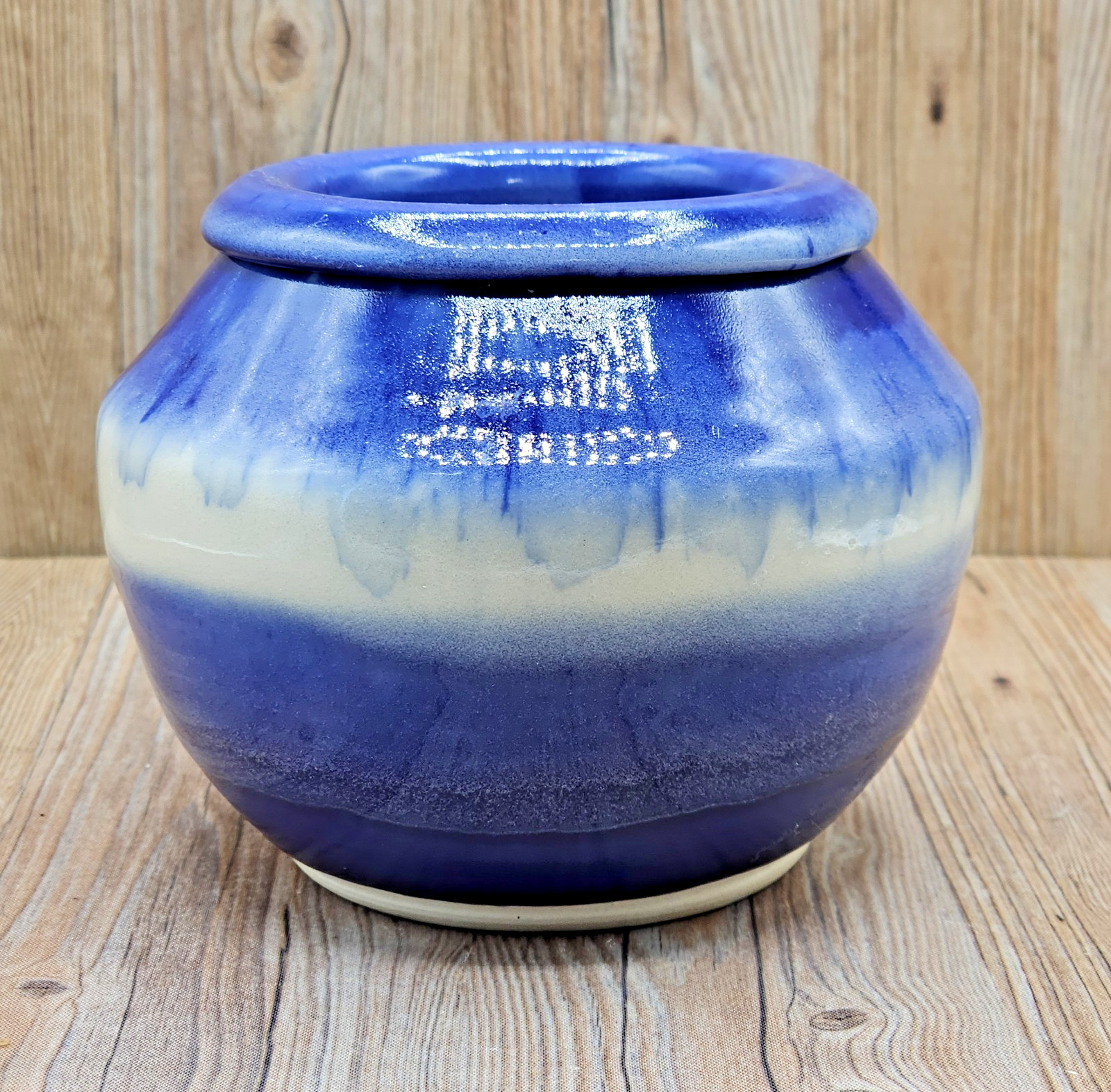 Ceramic Self Watering Plant Pot Handcrafted in USA Indoor Outdoor Flower 6" gallery