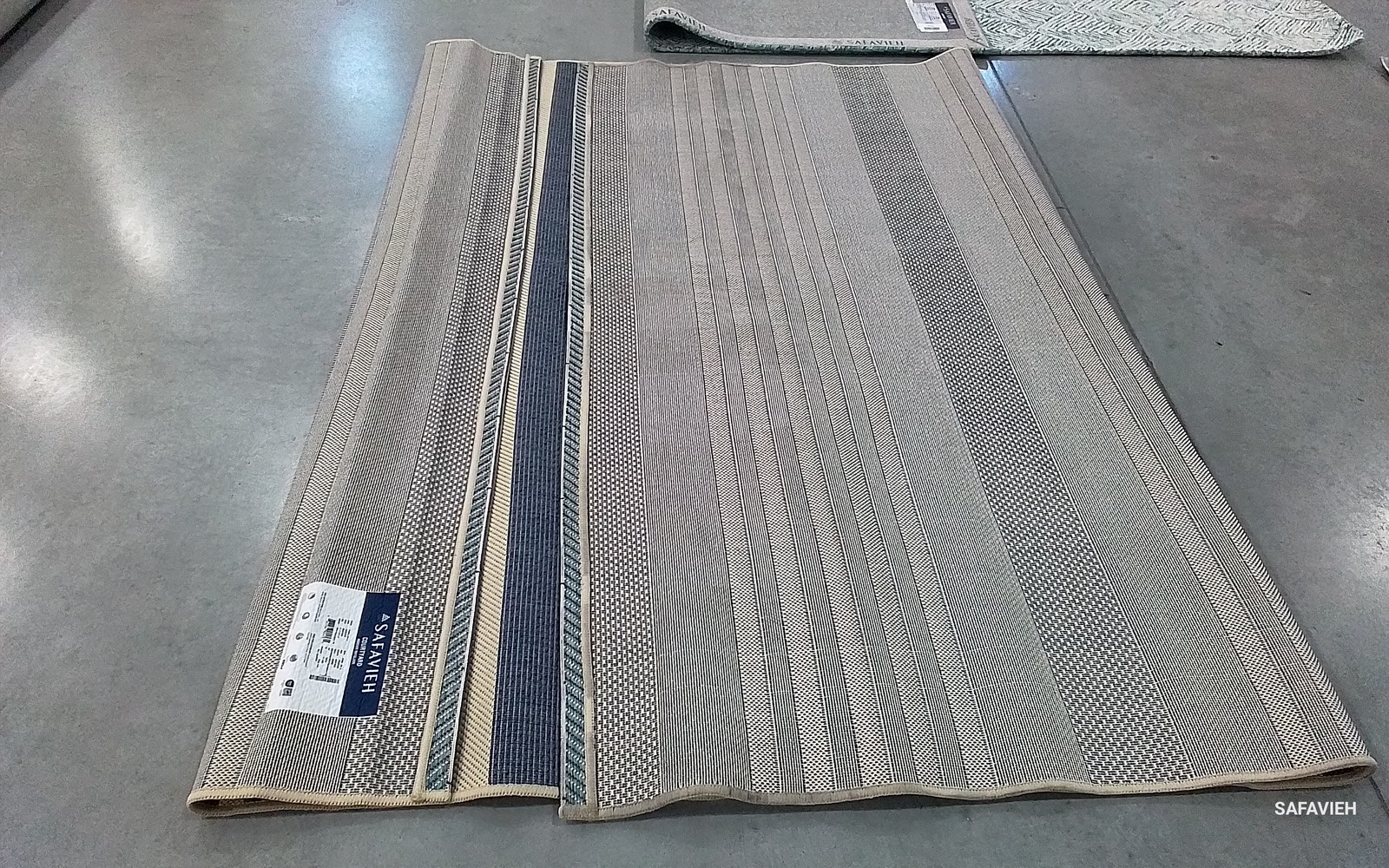 BEIGE / BLUE 6'-7" x 9'-6" Back Stain Rug, Reduced Price 1172800795 CY6062-233-6 gallery