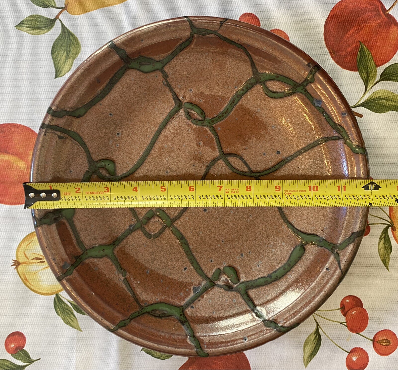 Simon Pearce Redware Pottery 12" Plates Custom Made in Vermont Never Used gallery
