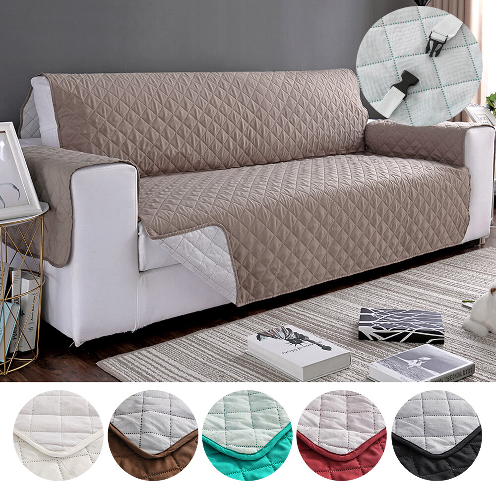 Quilted Sofa Cover Water Resistant Nonslip Couch Slipcover Furniture Protector gallery