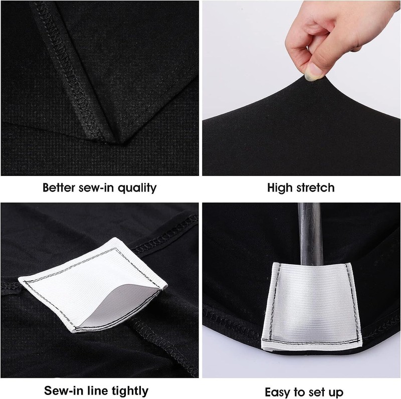 2PCS Spandex Fitted Tablecloth Rectangular Stretch Table Cover for Wedding Party gallery