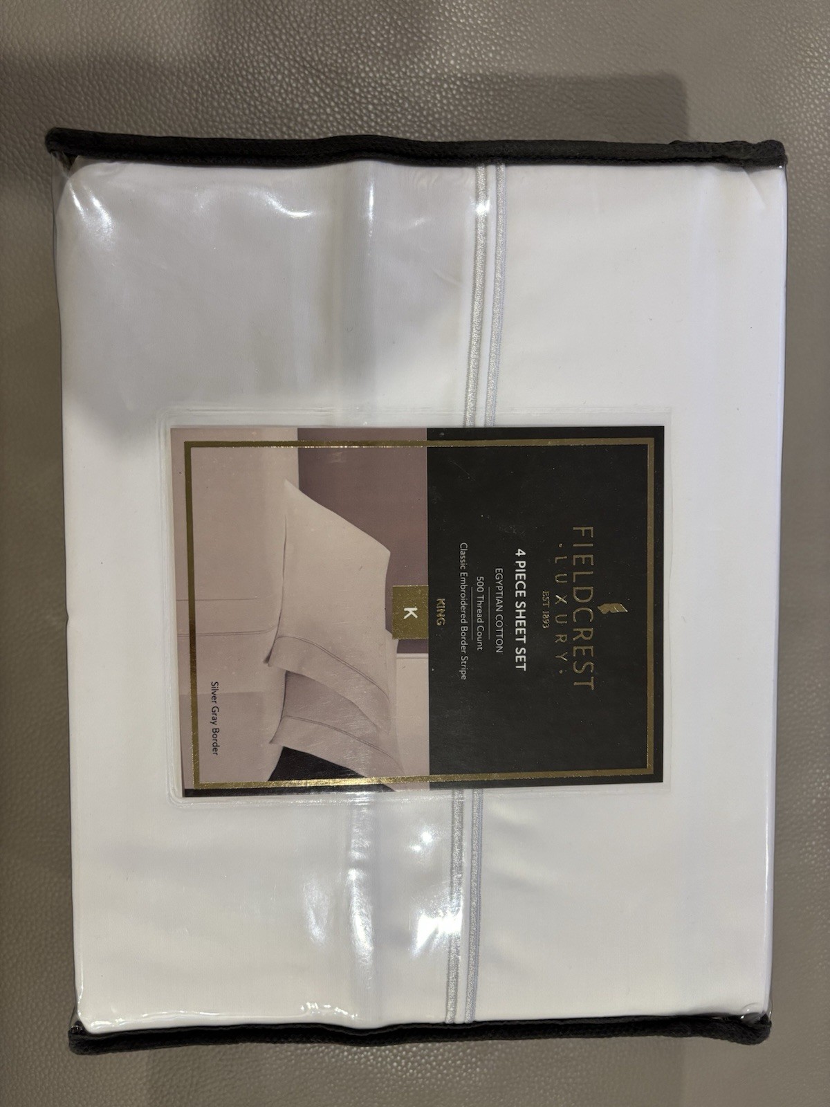 NEW 100% Cotton Fieldcrest King 4 Piece Egyptian Cotton Set gallery