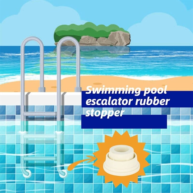 2Pack Universal Pool Ladder Rubber End Caps Safety Bumper Pool Ladder Replacemen gallery