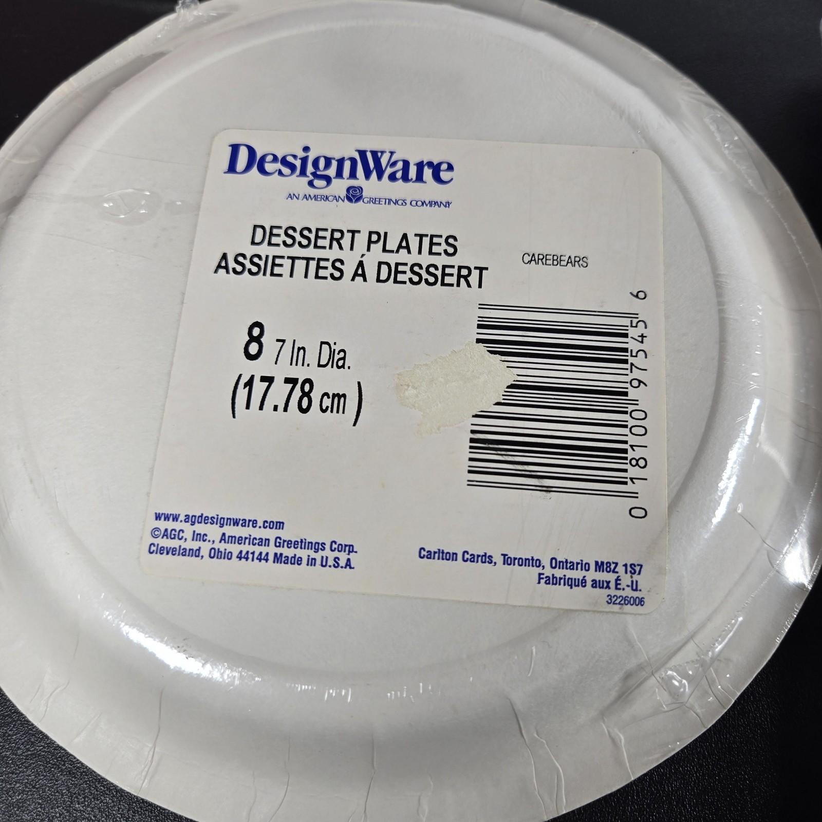 DesignWare Care Bears Party Plates 40ct 7in 9in + 16ct Napkins New Made in USA gallery