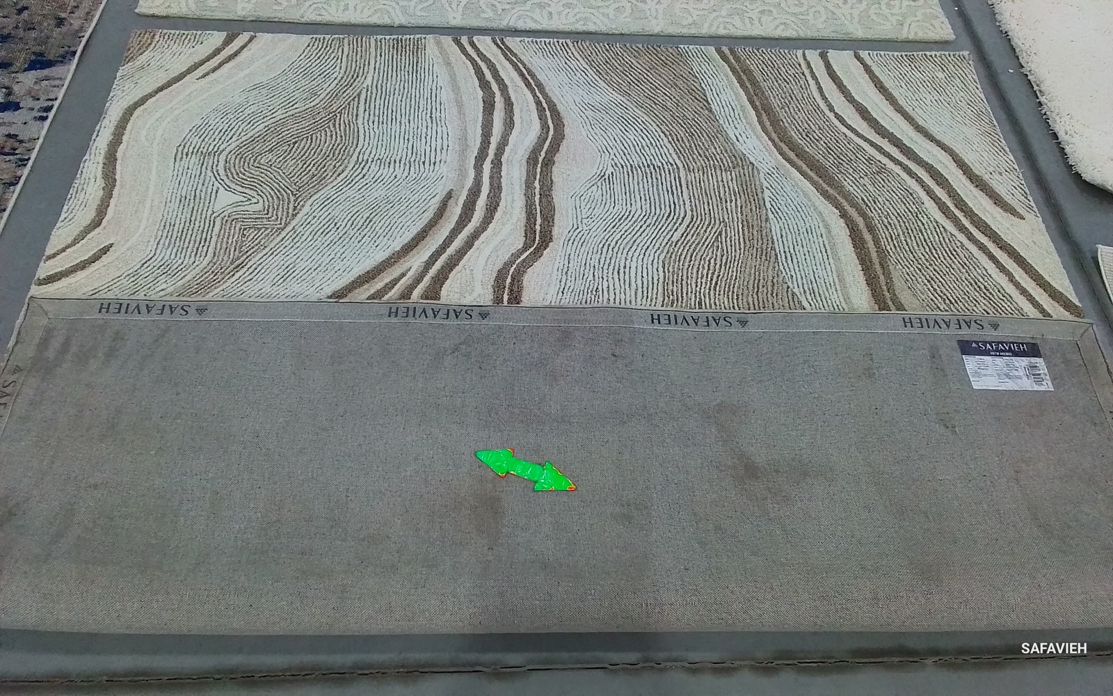 BEIGE / IVORY 8'-0" x 8'-0" Back Stain Rug, Reduced Price 1172800165 FTV121B-8SQ gallery