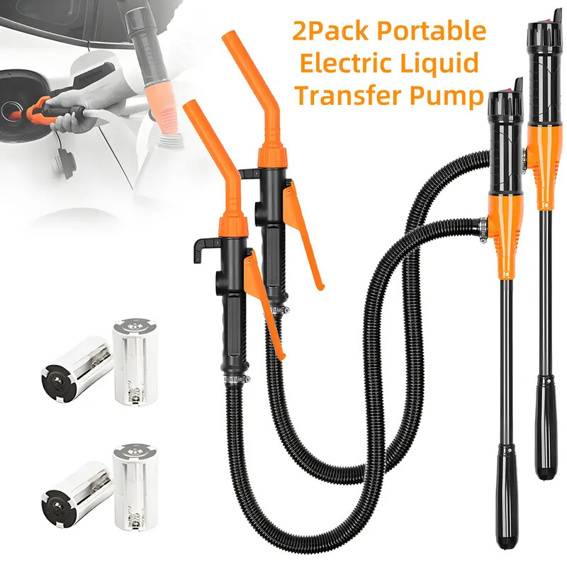 2Pack Portable Transfer Pump Battery Operated Electric Pump Gas Transfer 2.4 GPM gallery
