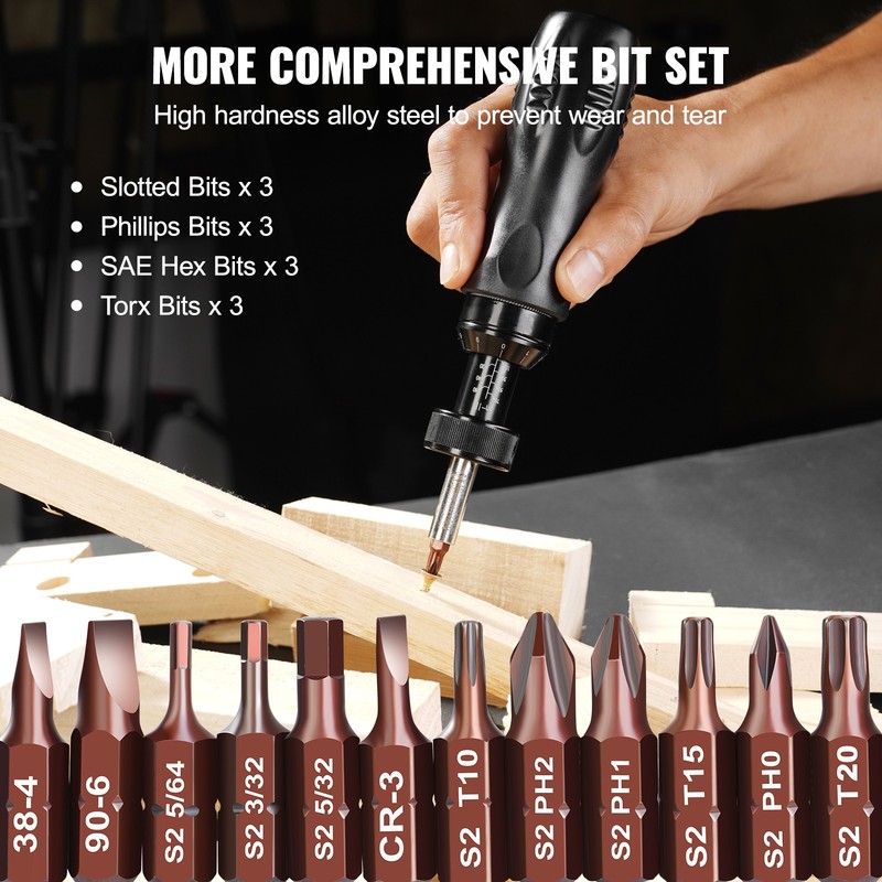 Adjustable Torque Screwdriver 1/4" Range 10-70 in/lb w/ 1 in-lb Increment gallery