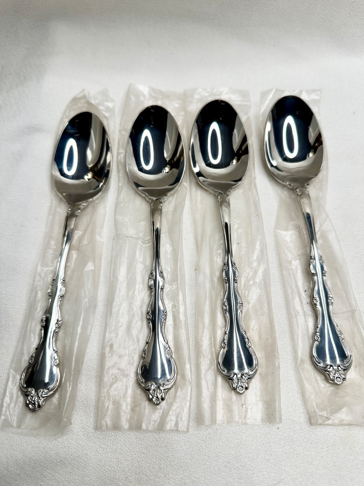 International ALLURE (4pc) Tablespoons/Soup Spoons 18/8 Stainless Lyon 7in. gallery