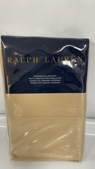 Ralph Lauren RL-464 SOLID PERCALE Standard Pillowcases Pair Camel Burns New