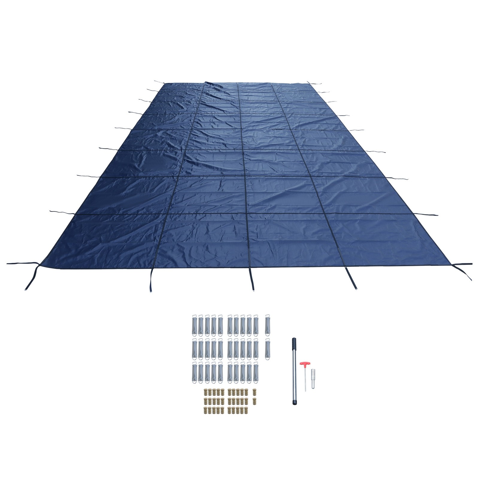 Pool Safety Cover 27' x 47' In-Ground Winter Cover Mesh For 25' x 45' Pool Blue gallery