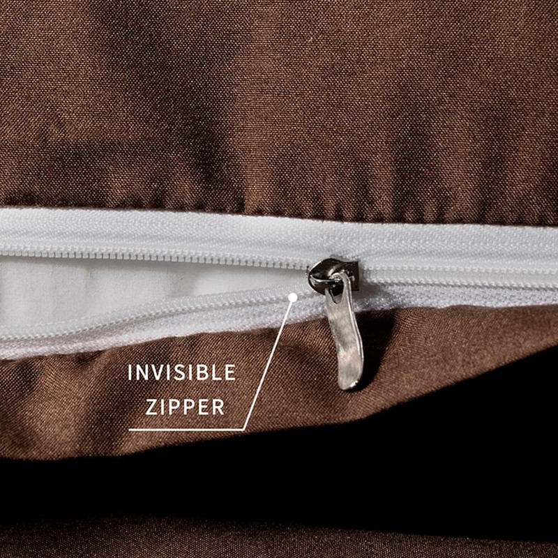 2 Pack Microfiber Zipper Pillowcases Soft Comfortable Not Shrink Coffee Pillo... gallery