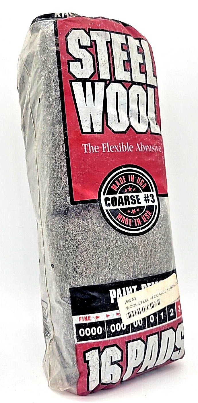 #3 Steel Wool Coarse Grade 3 Rhodes American Homax PACK OF 16 PADS gallery
