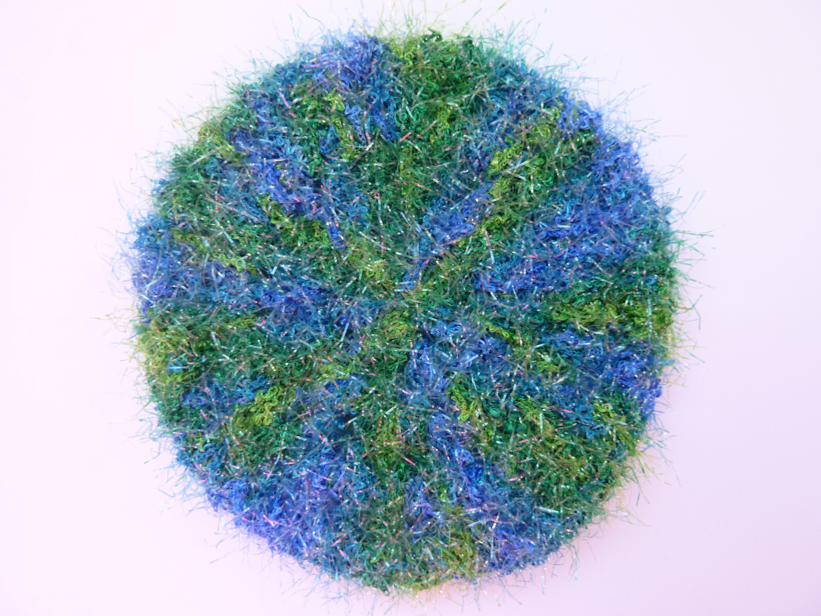 6 Rough Round Mottled Dish Pot Scrubber Scrubby Scrubbie Handmade 93 gallery
