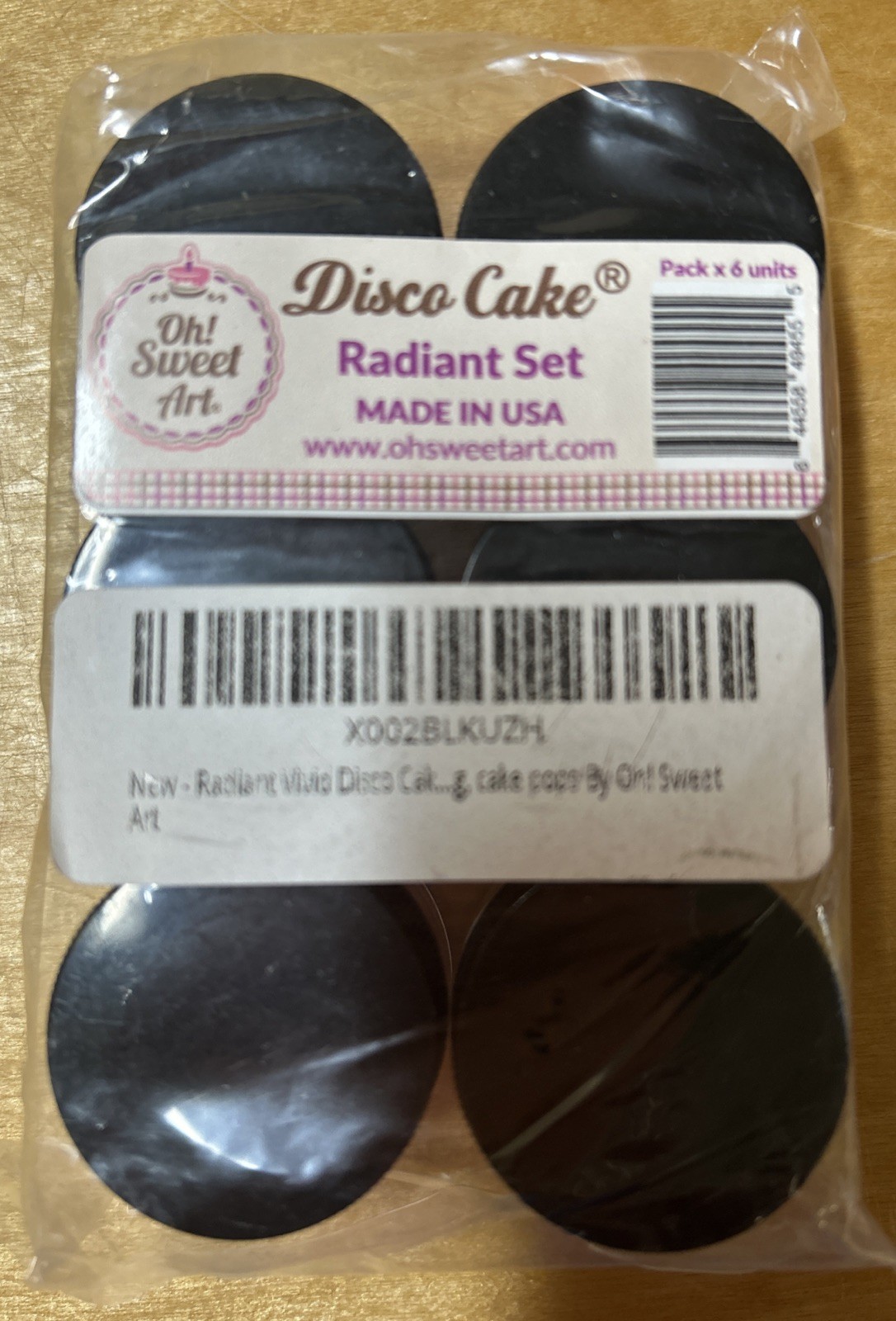 Disco Cake™ VIVID RADIANT SET 6 COLORS (5 grams each) dust fondant glitter USA gallery