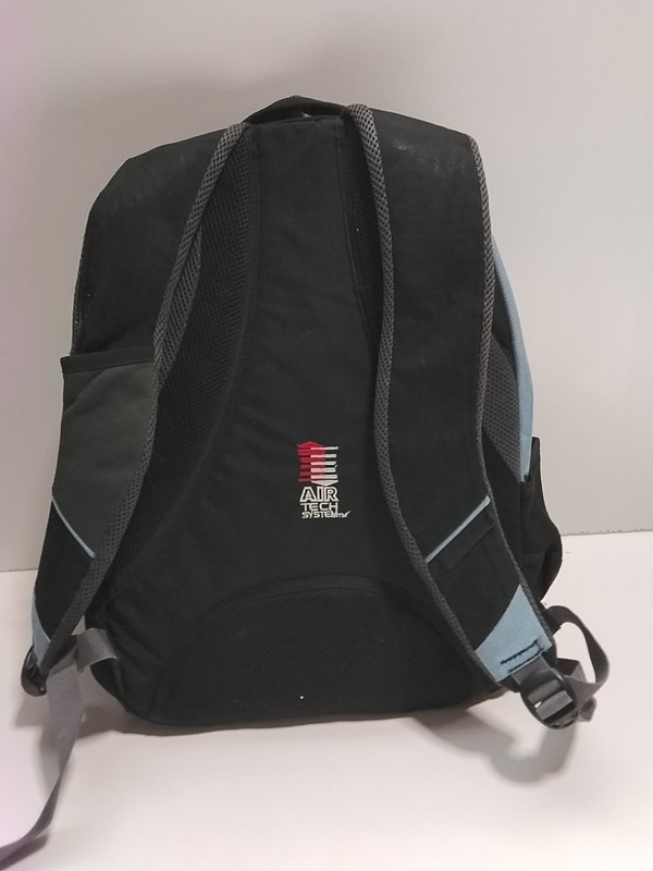 Eddie Bauer Backpack Black/ Blue Air Teck System Used 2