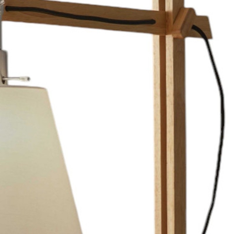 61" Natural Solid Wood Task With White Cotton Shade gallery