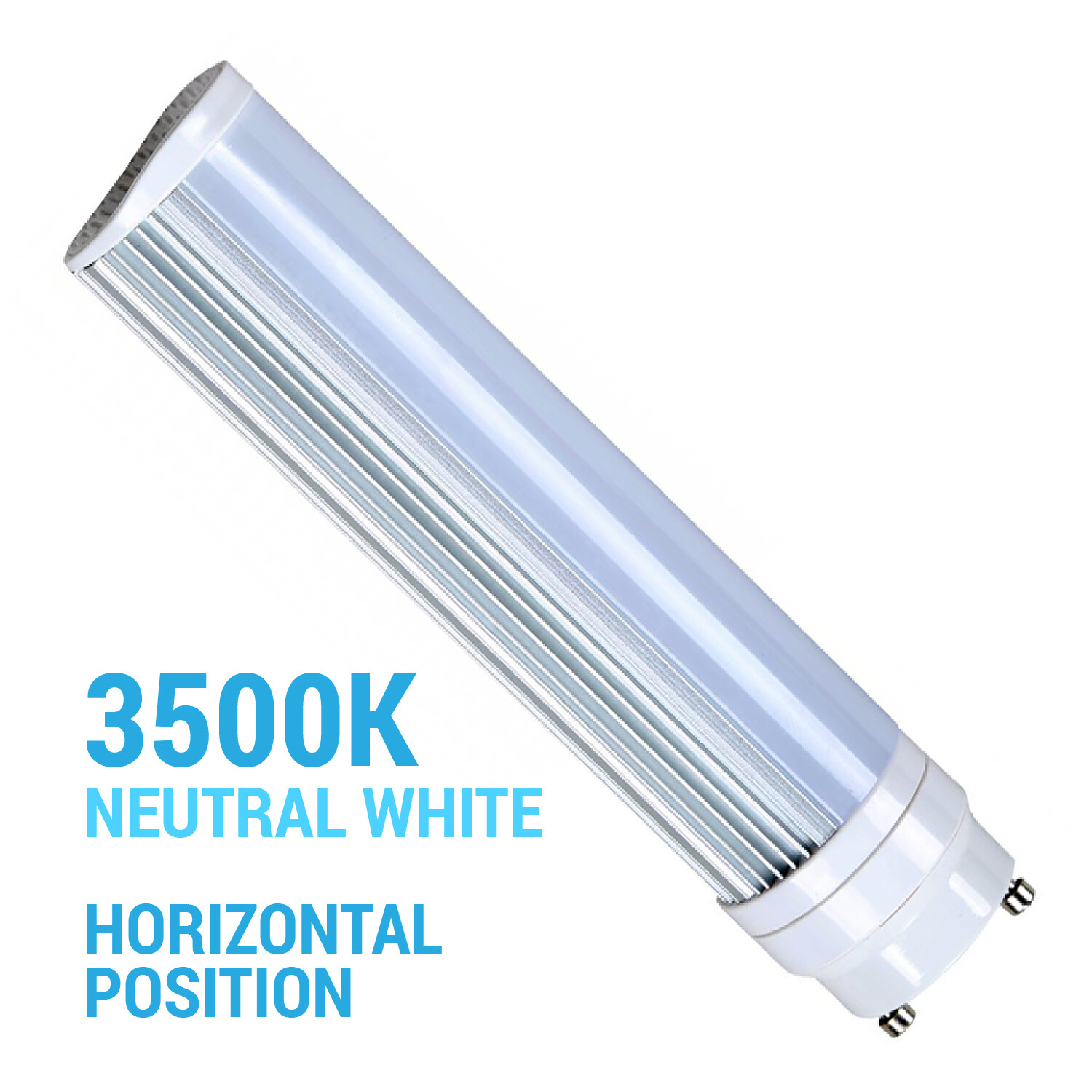 Satco S8747 8W Horizontal LED CFL Compact Fluorescent 3500K Neutral White GU24 gallery