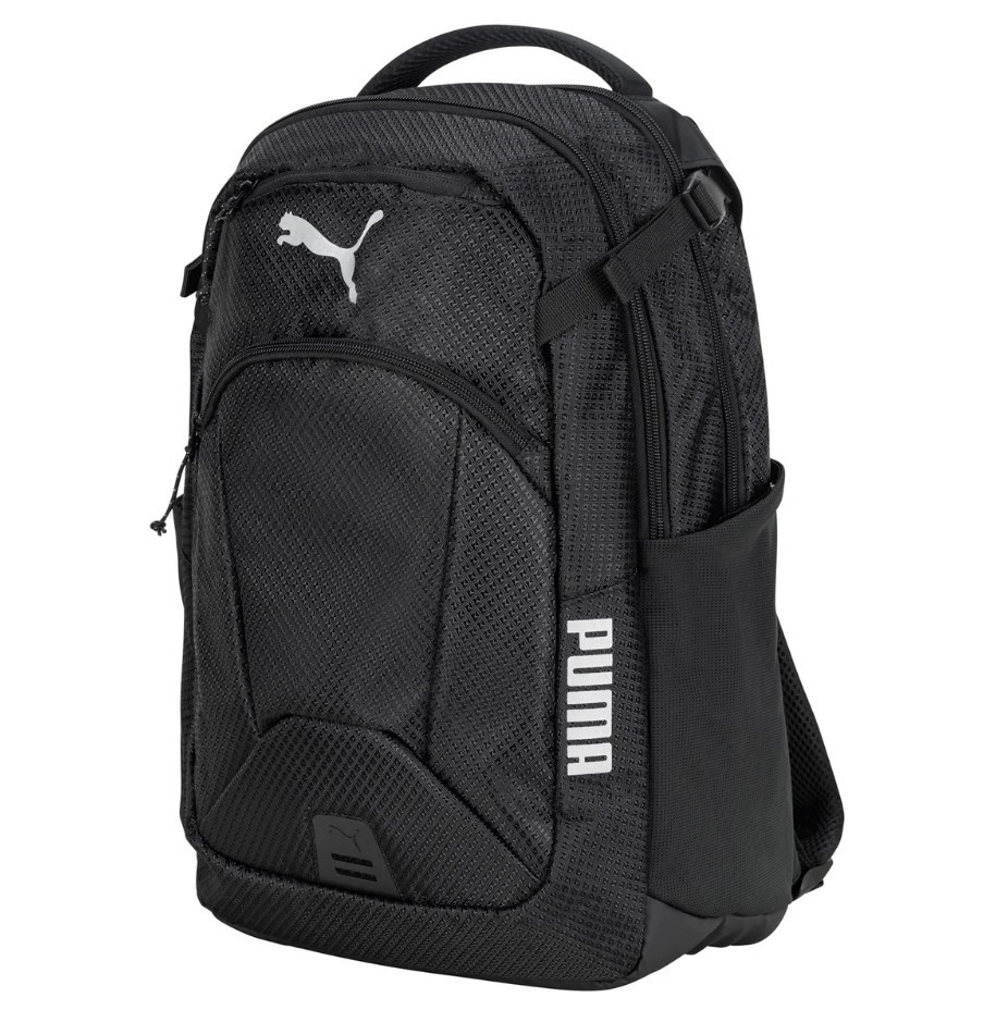 Puma Backpack Challenger 2 Black Pockets Reflective Compression Straps School 2