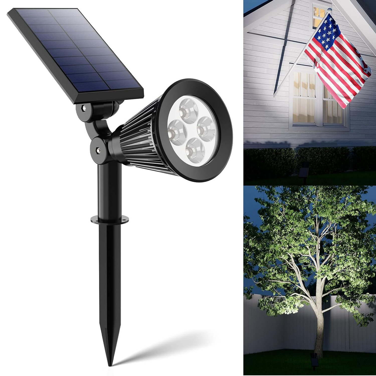 LED Solar Spot Light Outdoor Waterproof Landscape Spotlight Garden Security Lamp gallery