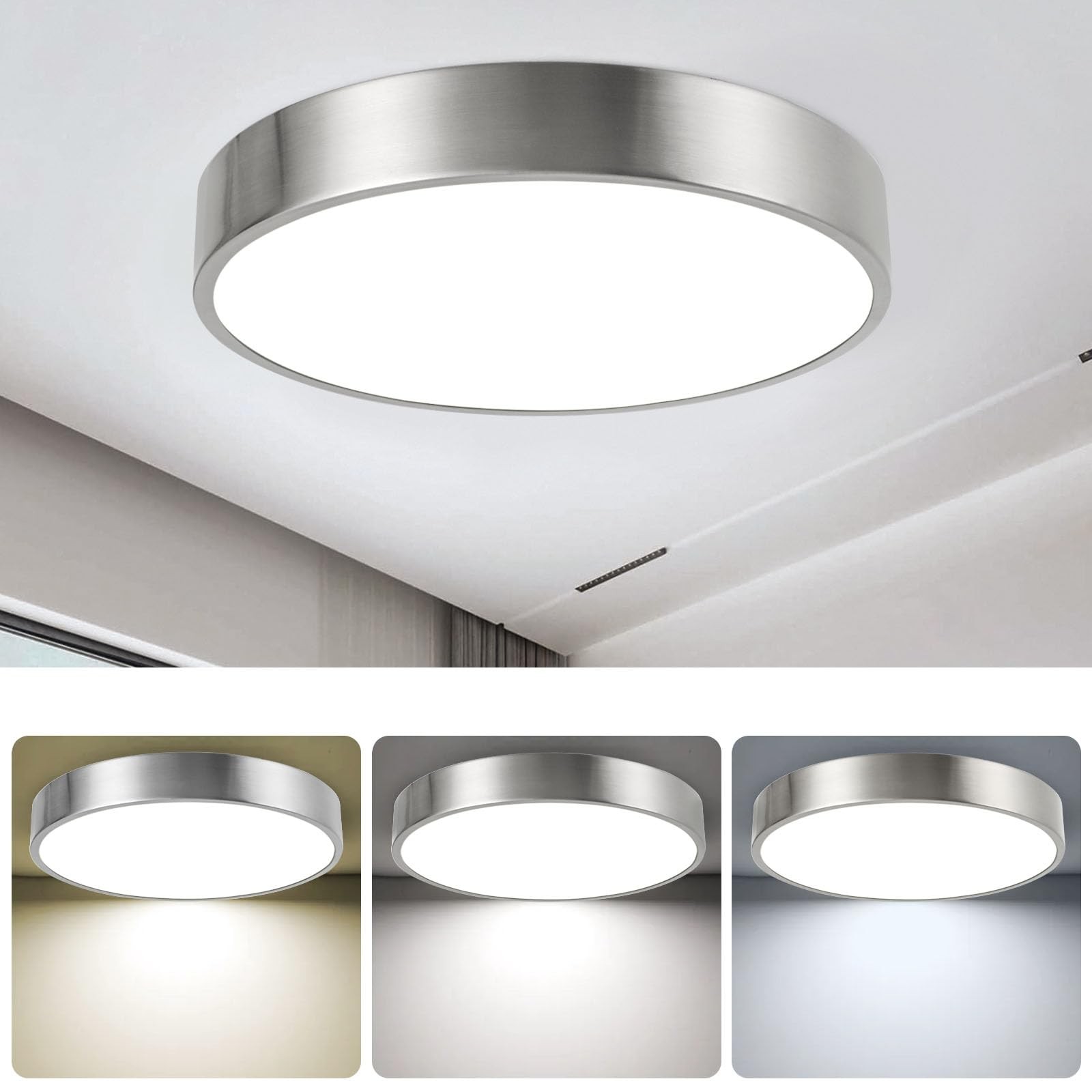Modern Minimalist 13 Inch Ceiling Light, Dimmable 26W LED Ceiling Light Fixture gallery
