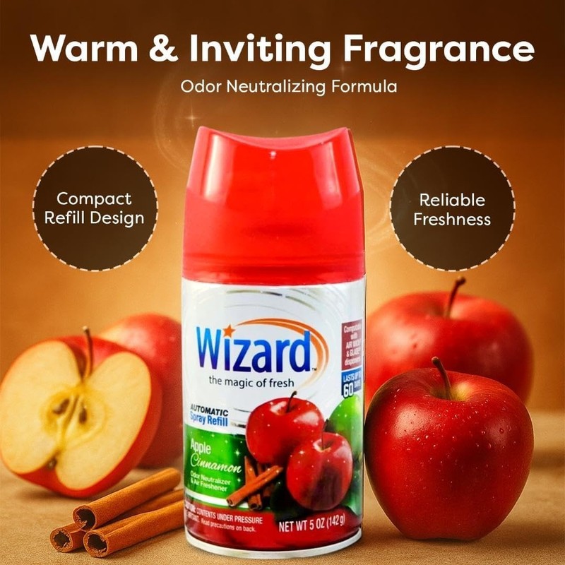12 WIZARD Automatic Spray Refills 5oz Air Freshener Refill Cans gallery