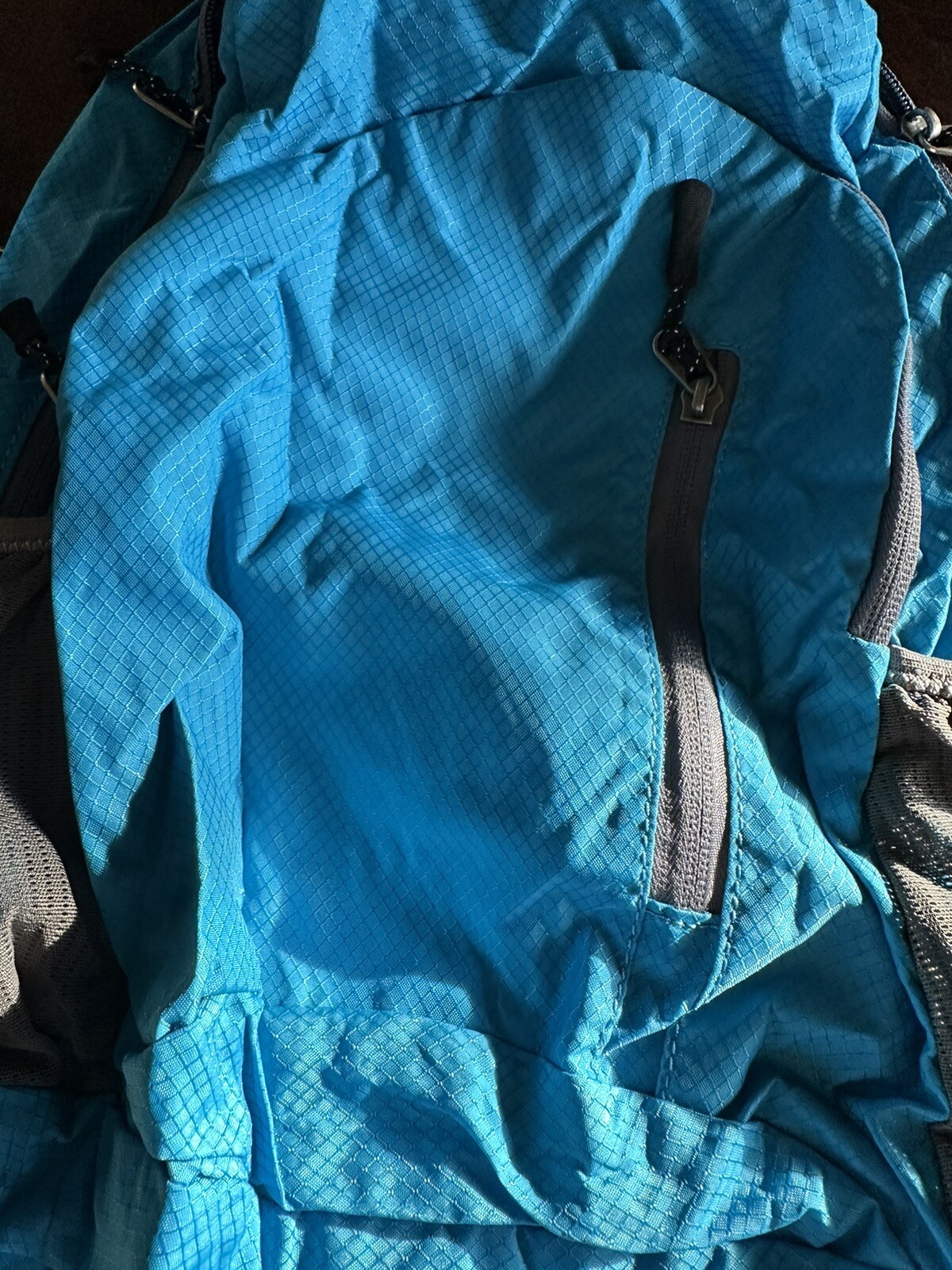 Foldable Backpack Blue Lightweight Hiking Travel Pack Space Saving Hexin New 5