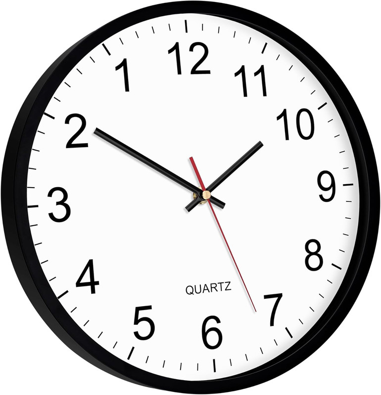 Foxtop Black Backwards Wall Clock, Runs Counterclockwise, 12 Inch Silent Non Tic gallery
