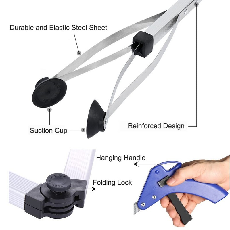 Reacher Grabber 32 Inch Extra Long Folding Reaching 32 (Pack of 1), Blue gallery