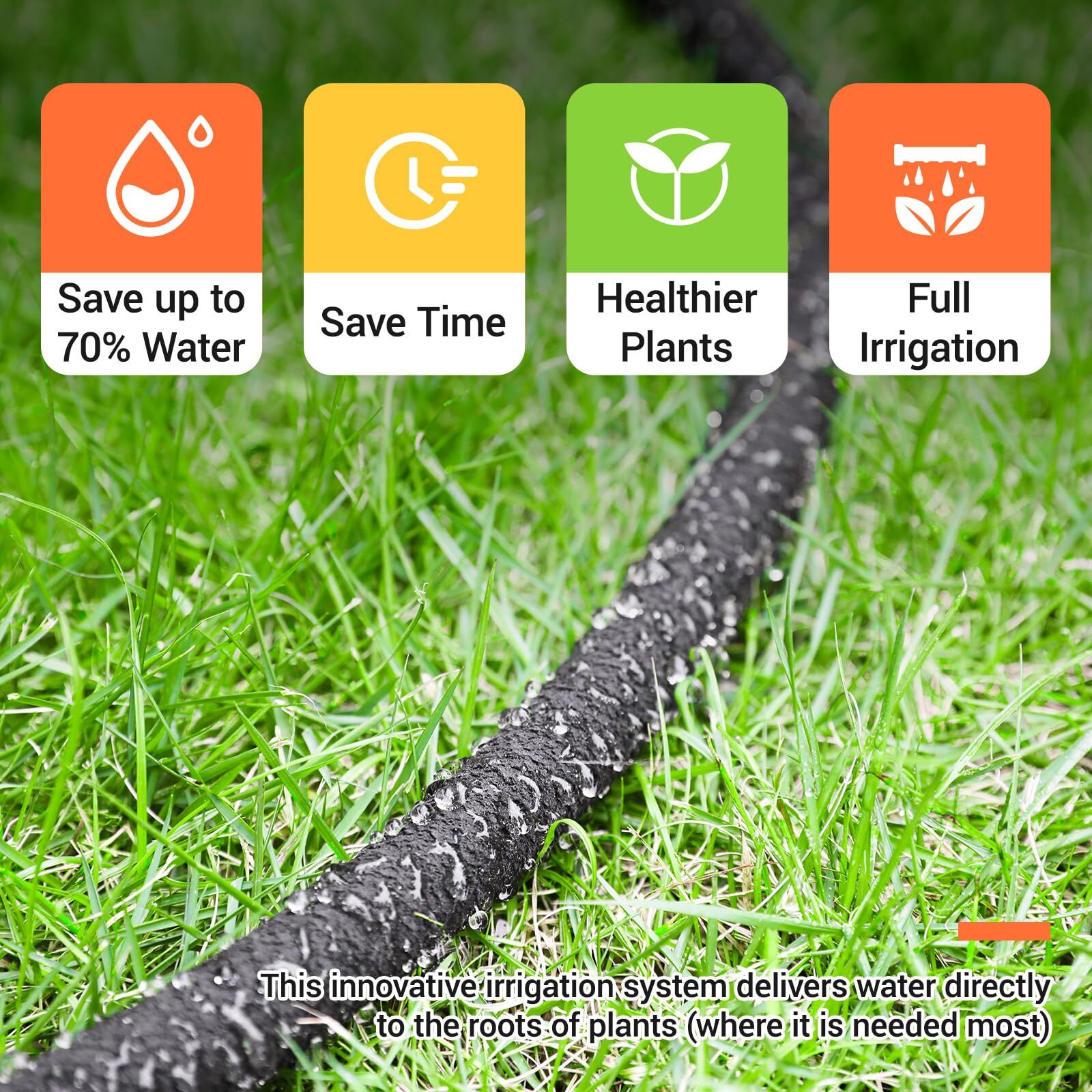 50 Ft Soaker Hose 1/2 Inch Rubber Heavy Duty Brass Connector Save 70% Water gallery