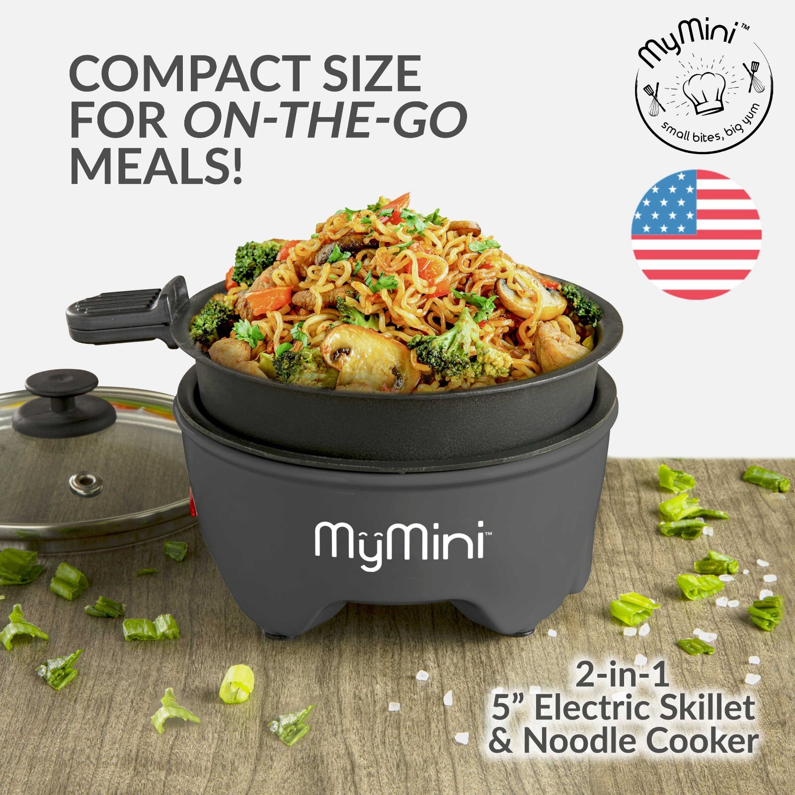 MY MINI NOODLE COOKER & SKILLET Blackberry 5" skillet 260 Watts Non-Stick NIB gallery