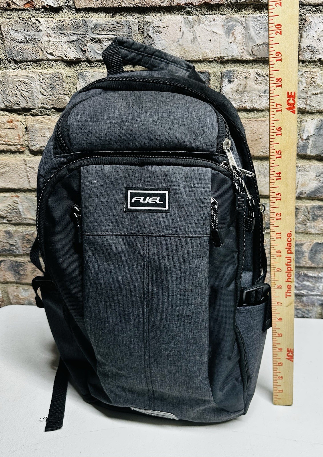 Fuel Outdoor Computer Laptop Backpack Gray With Multiple Compartments Zippers 4