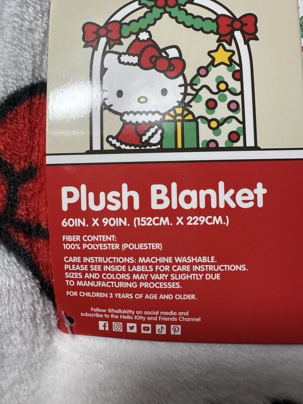 Hello Kitty Christmas Plush Throw Blanket 60 X 90 Inches gallery